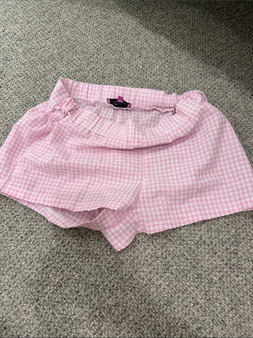 Edikted Pink Gingham Womens Shorts